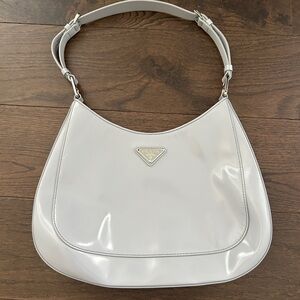 Prada brushed leather Cleo hobo bag